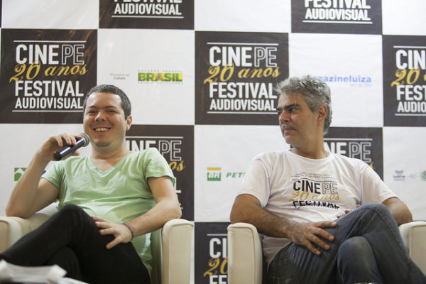 Bruno Safadi e Nizo Netto em coletiva de imprensa no Cine PE 2016