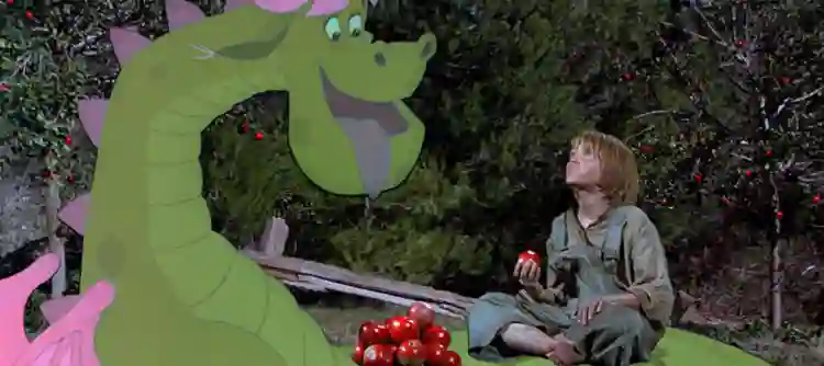 Sessão da Tarde :: Meu Amigo, o Dragão, filme de hoje (11/04), é remake de clássico da Disney. Veja o que mudou! 2 Sessão da Tarde: Meu Amigo, o Dragão (1977)