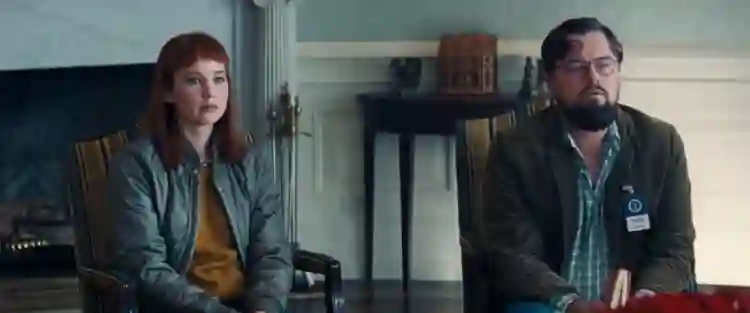 Não Olhe para Cima :: Jennifer Lawrence tem salário menor do que Leonardo DiCaprio 2 20211123 nao olhe para cima papo de cinema 750
