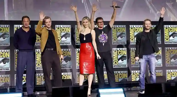 San Diego Comic-Con 2024 :: Confira principais novidades da Marvel Studios anunciadas no evento 3 20240729 san diego comic con 2024 ebon moss bachrach joseph quinn vanessa kirby pedro pascal papo de cinema 750 1 foto jesse grant