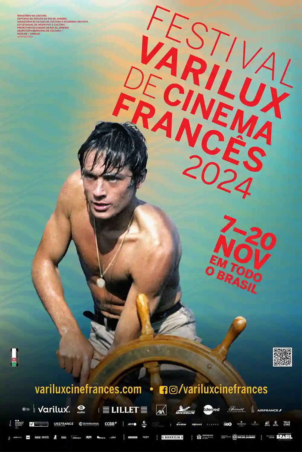Alain Delon no cartaz oficial do Varilux 2024