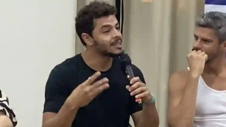 Cine Ceará 2024 :: Estrelas de Um Lobo Entre os Cisnes falam sobre o filme em Fortaleza 3 Matheus Abreu em coletiva do Cine Ceará 2024