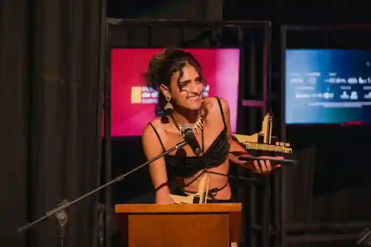 GIFF 2024 :: Confira os vencedores do 3º Festival Internacional de Cinema de Goiânia 2 GIFF 2024. Stella de Eros, uma das diretoras do premiado "O Conto da Bixa". Foto/Leonardy Sales