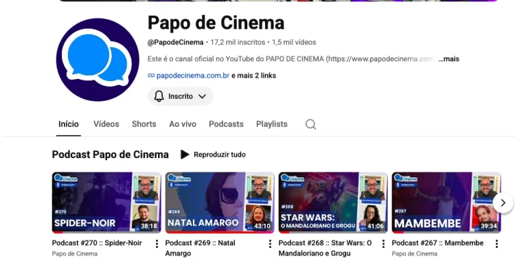 Papo de Cinema no Youtube