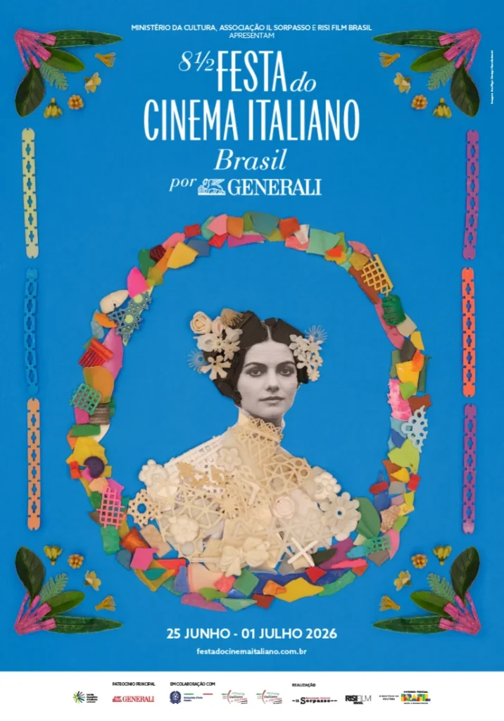 Identidade visual da 8½ Festa do Cinema Italiano por Generali 2026