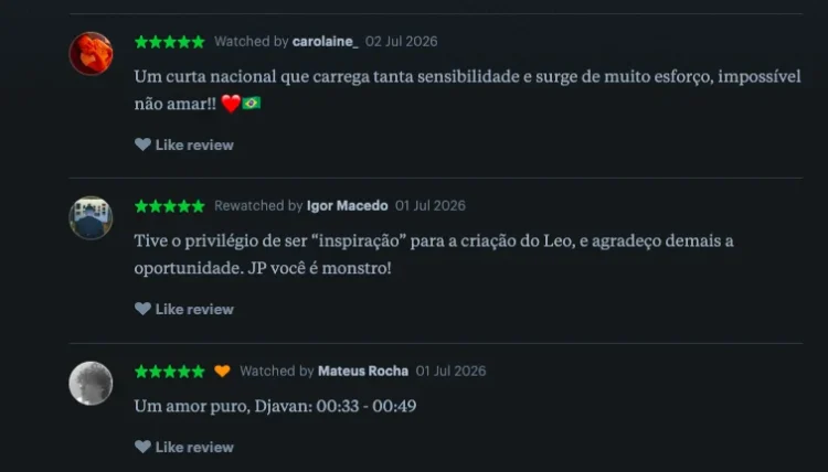 Enquanto a Chuva Cai :: Pré-estreia, primeiras reações e mais! Como a Low Filmes deu vida ao novo curta de JP Ramos 6 20260703 enquanto a chuva cai papo de cinema 750 letterboxd